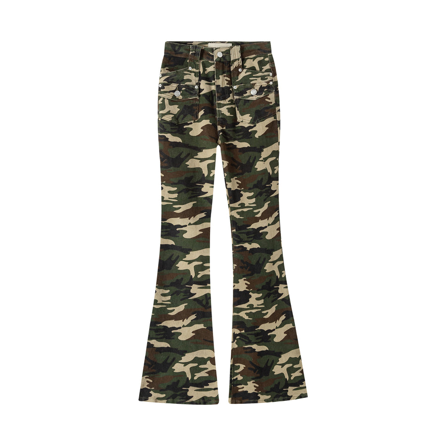 CHUU Camouflage Bootcut Pants