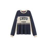 Chuu Made Color Matching Loose Fit T-Shirt