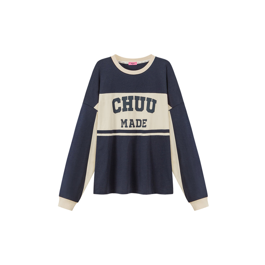 CHUU Chuu Made Color Matching Loose Fit T-Shirt