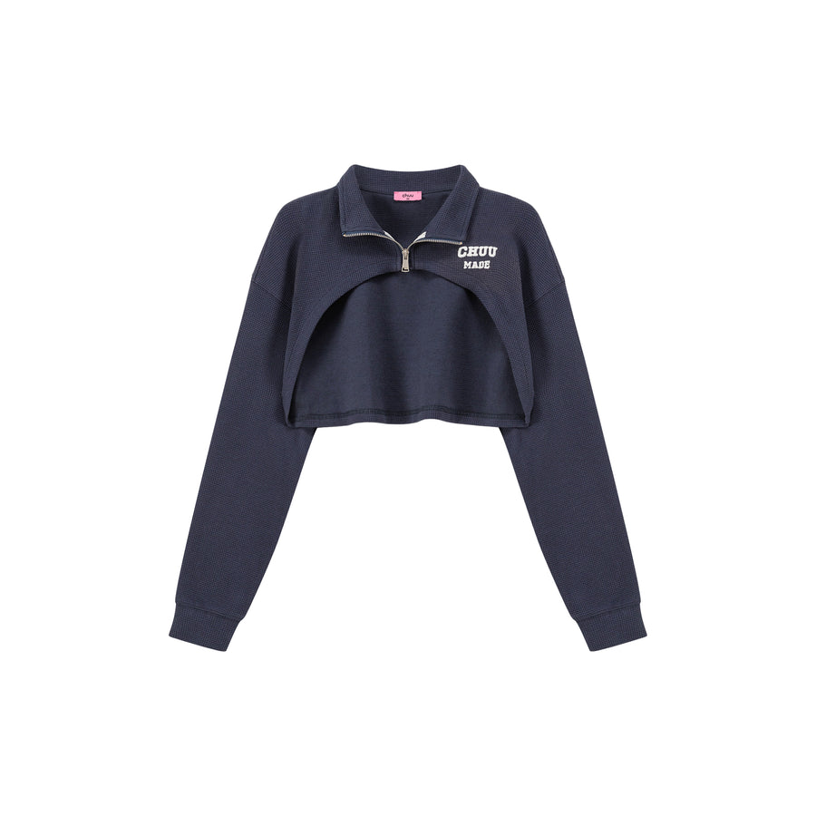 CHUU Bolero Sweatshirt Zip-Up