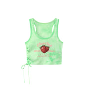 Rushed Strawberry Sleeveless Shirt