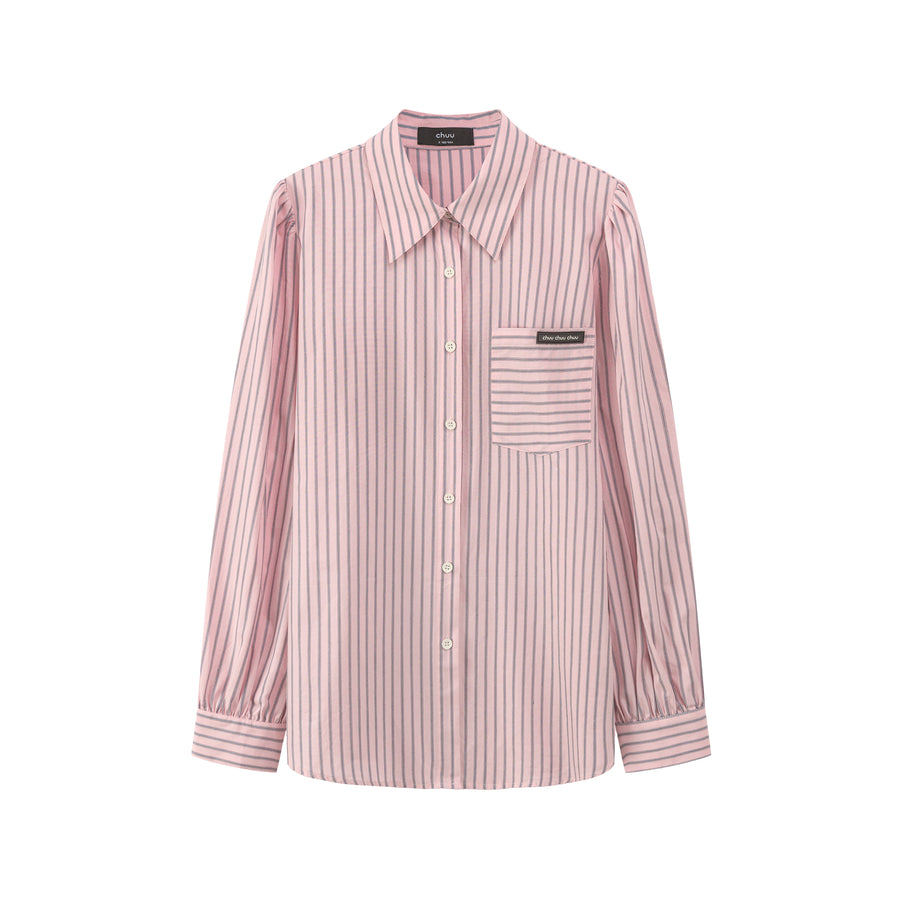 CHUU A Change Of Heart Stripes Shirt