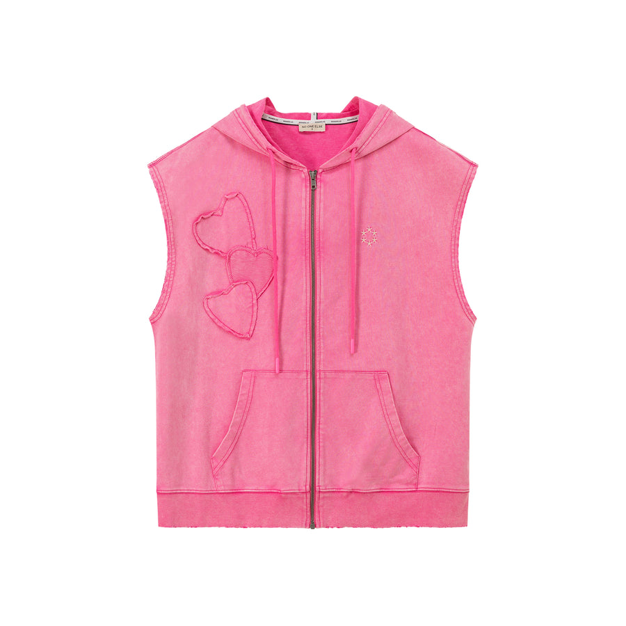 CHUU Hooded Sleeveless Zip-Up