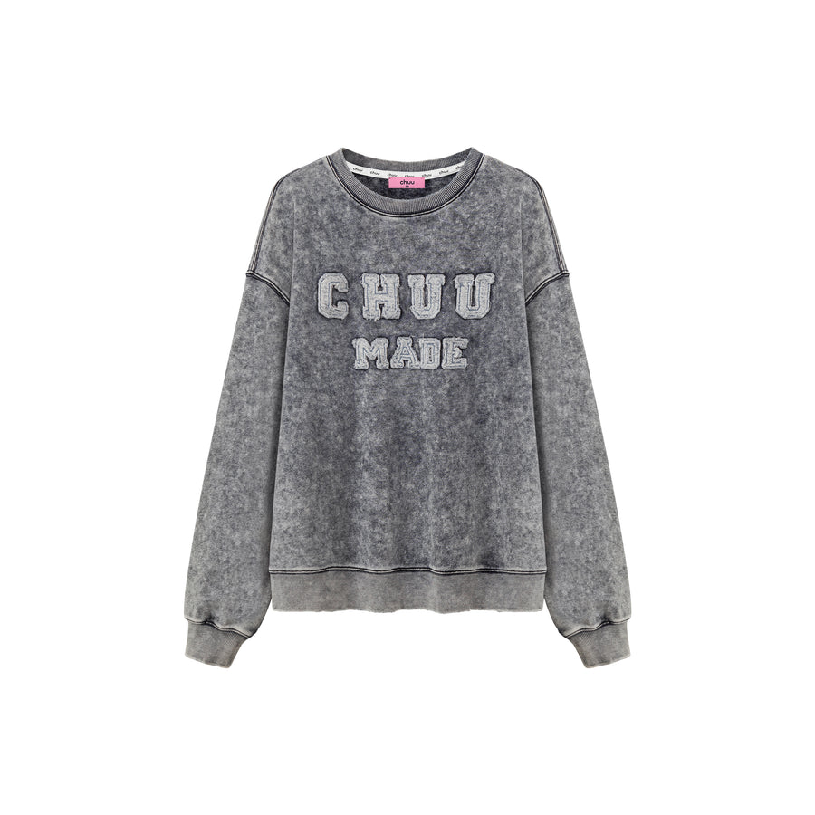 CHUU Chuu Made Washed Loose Fit Sweatshirt