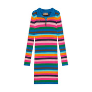 Colorful Skies Rainbow Striped Knit Dress