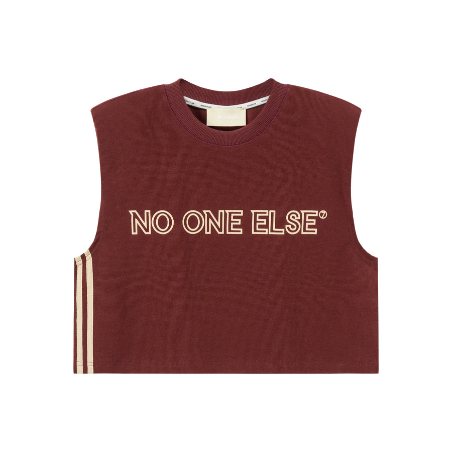 CHUU Noe Logo Crop Sleevless Top