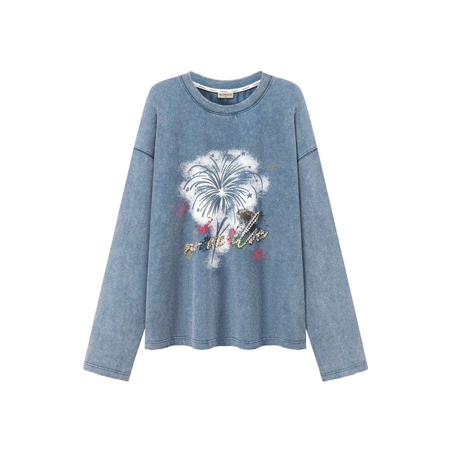 CHUU Fireworks Loose Fit Sweatshirt