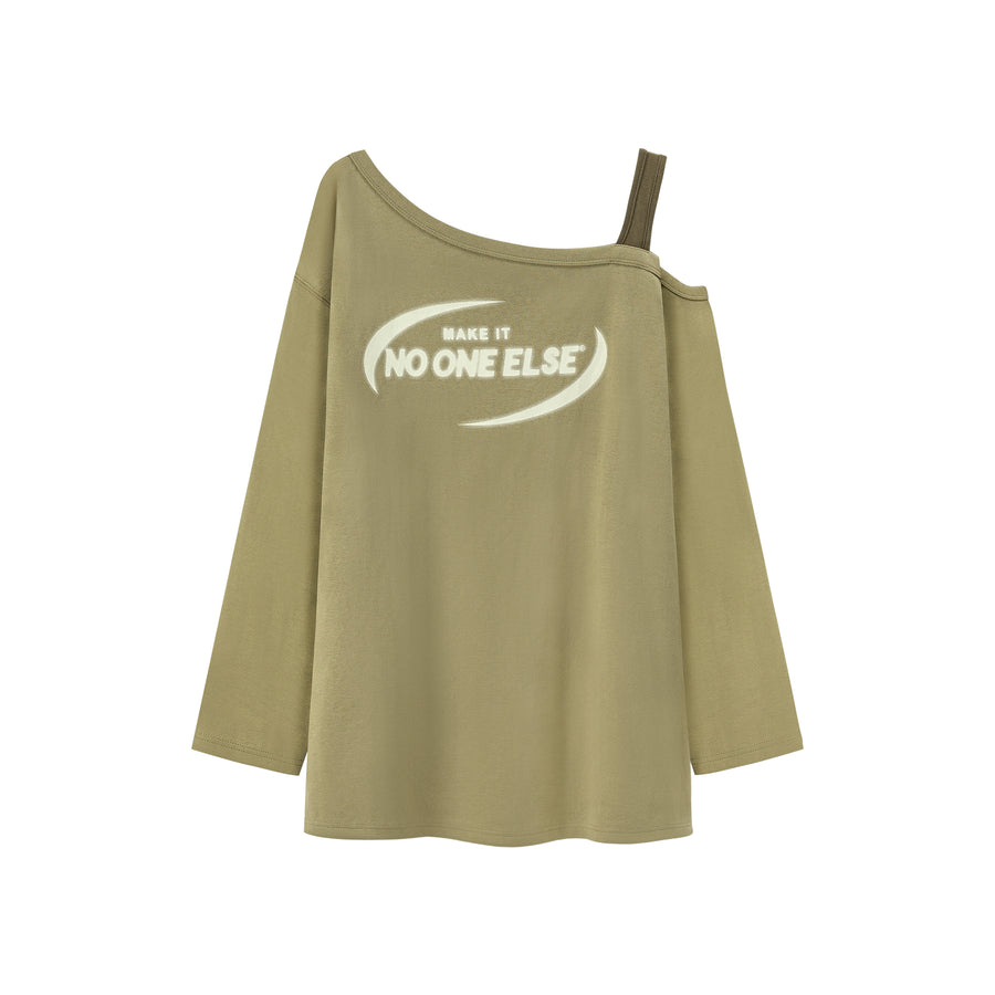 CHUU Noe Off Shoulder Loose Fit T-shirt