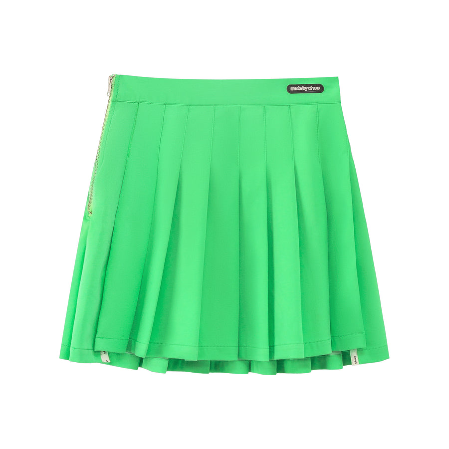 CHUU Bright Green Mini Tennis Skirt