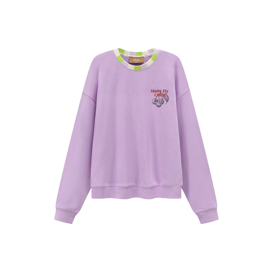 CHUU Chuu Heart Printing Sweater