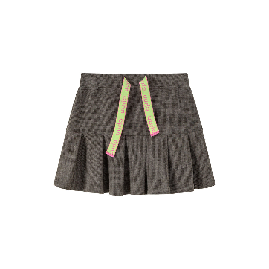 CHUU Waist Strings Pleated Tennis Skirt