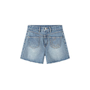 Front Pockets Denim Shorts