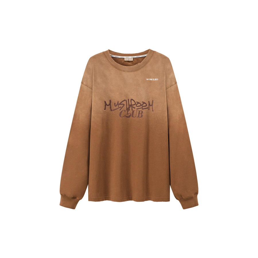 CHUU Mushroom Club Long Sleeve Loose Fit T-Shirt