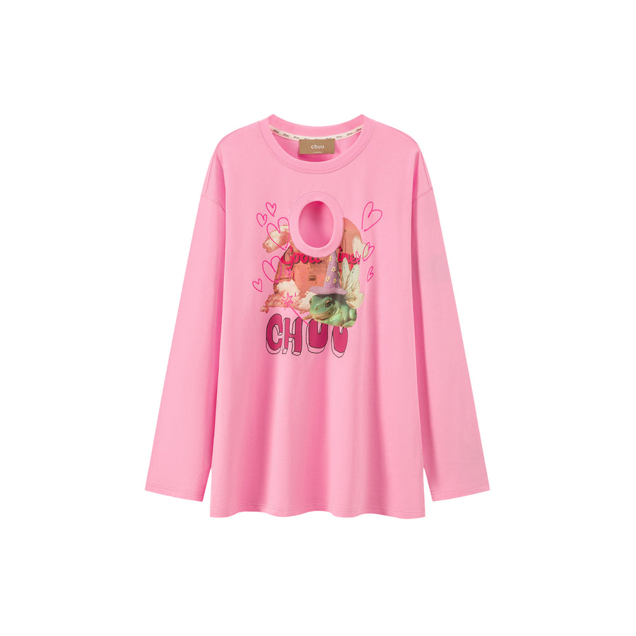 CHUU Bedtime Stories Character Print Long-Sleeved T-Shirt