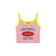 Striped Sleeveless Crop Top