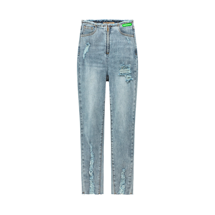 CHUU Button-Free Zip-Up Skinny Jeans