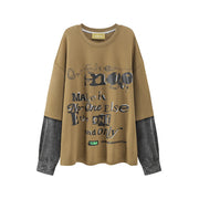 Make It Noe Print Loose Fit Sweatshirt