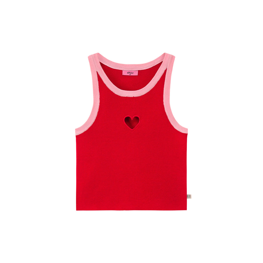 CHUU Heart Colored Sleeveless Shirt