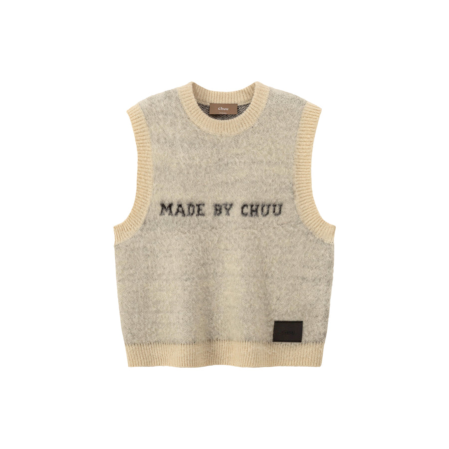 CHUU I Know Best Round Loose Fit Sleeveless Knit Vest