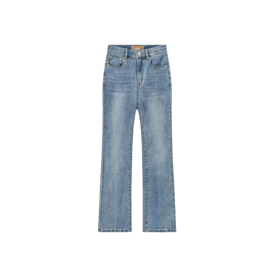 CHUU Heart Pocket Bootcut Denim Pants