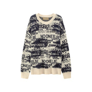 Noe Lettering Knit Sweater