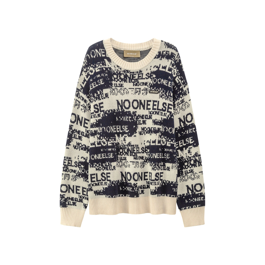 CHUU Noe Lettering Knit Sweater