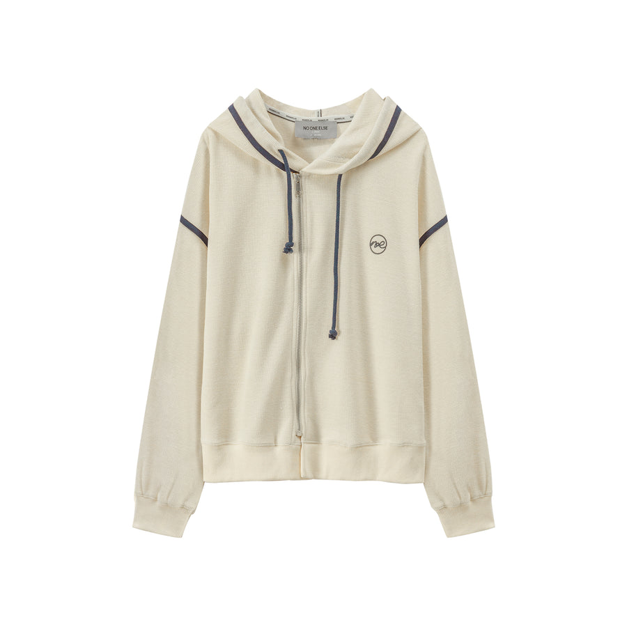 CHUU Casual Loose Fit Zip-Up Hoodie