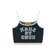 Made By Chuu Crop Knit Tank Top