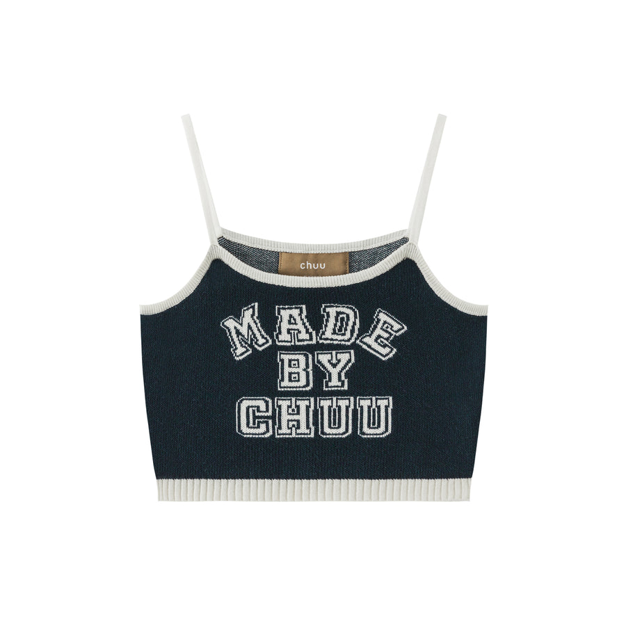 CHUU Made By Chuu Crop Knit Tank Top