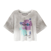 Gradient Flower Crop T-Shirt