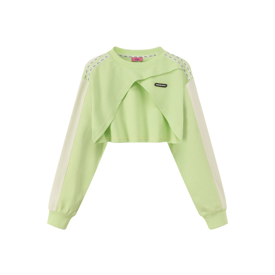 CHUU Diagonal Bolero Sweatshirt