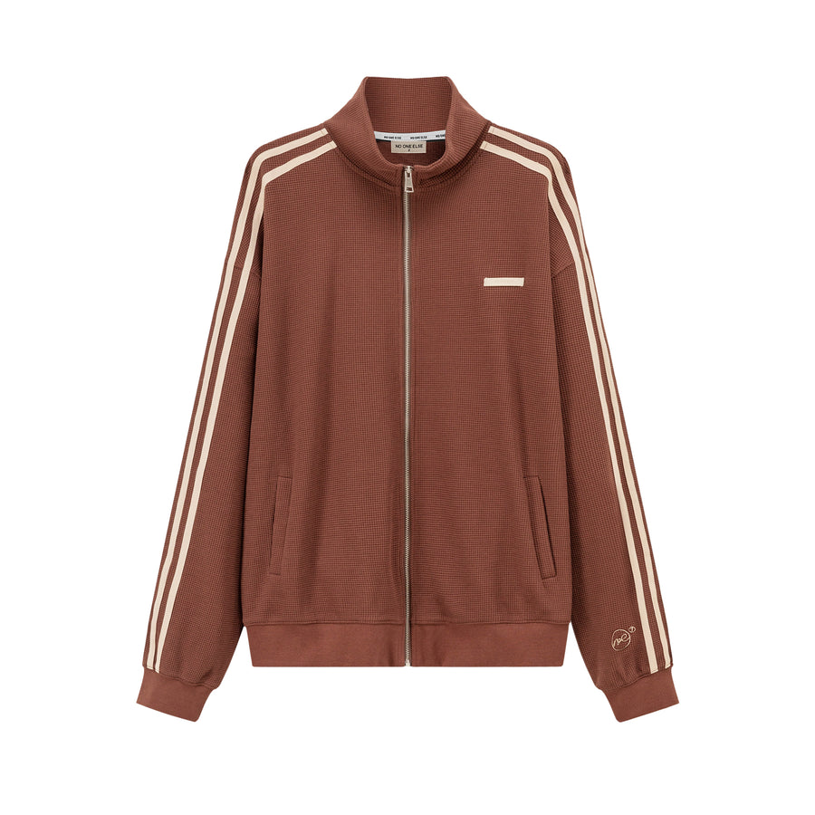 CHUU Casual Waffle Zip-Up