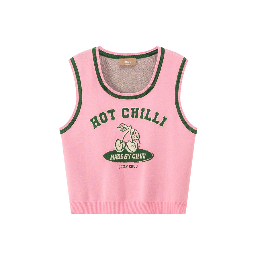 CHUU Hot Chilli Knit Vest