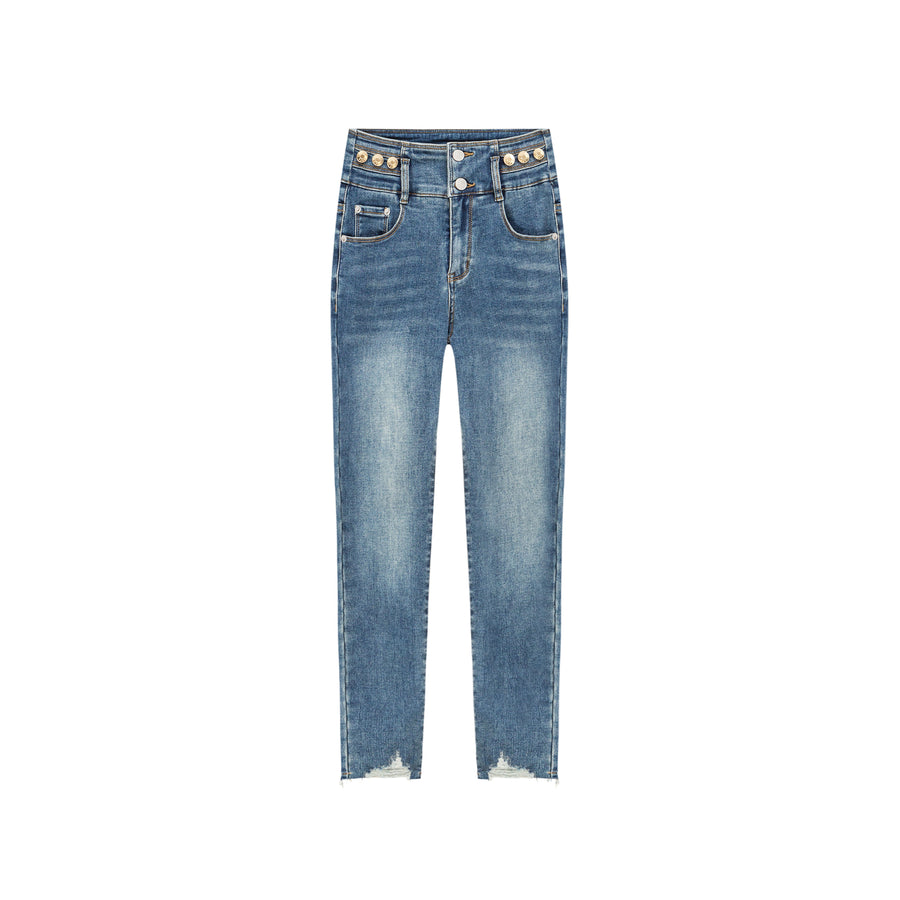 CHUU Heart Pocket Skinny Jeans