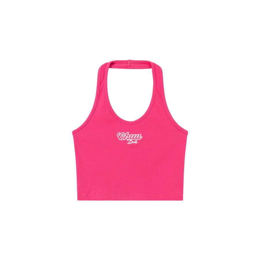 CHUU Halter Sleeveless Chuu Logo Crop Top