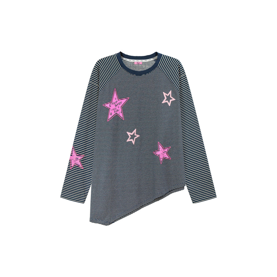 CHUU Morning Motivation Star Stripe T-Shirt