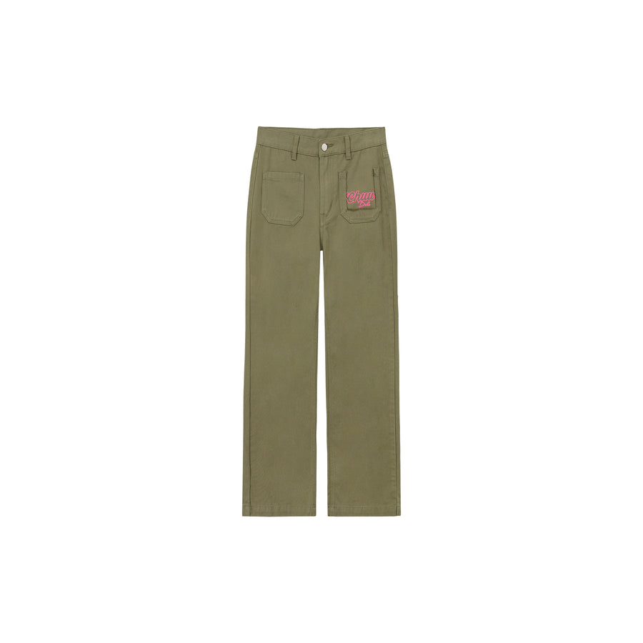 CHUU Embroidered Chuu Pocket Pants