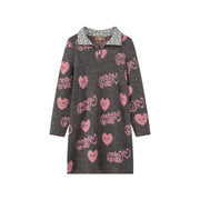 Chuu Heart Half Zip-Up Dress