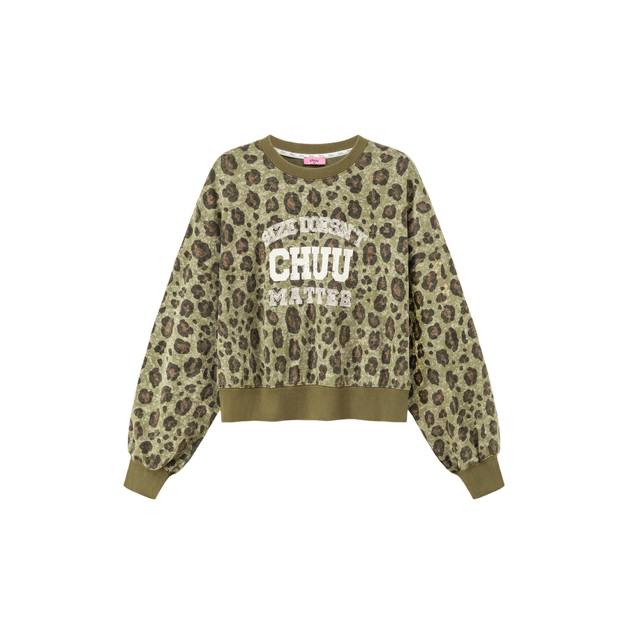 CHUU Leopard Chuu Matter Loose Fit Sweatshirt