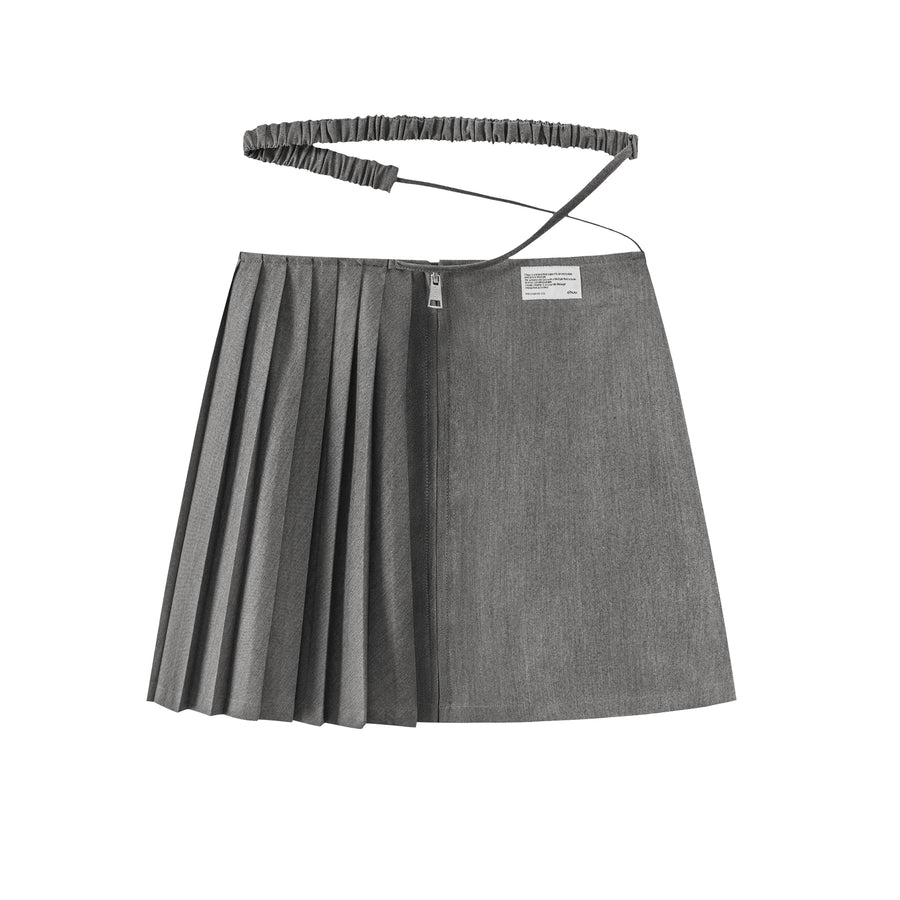 CHUU Criss Cross High Waist Pleated Skirt