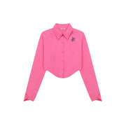 Drivers License Colored Cropped Shirt