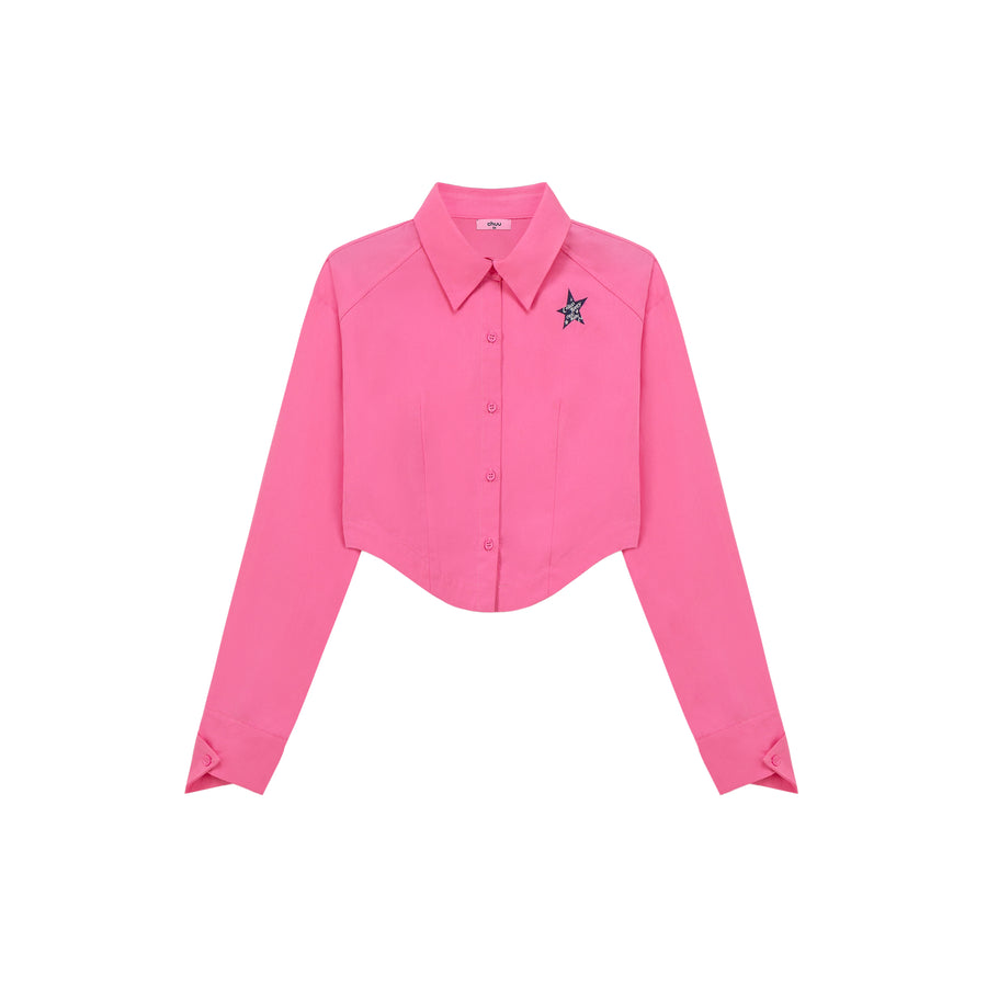 CHUU Drivers License Colored Cropped Shirt