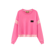 Solid Color Round Neck Sweatshirt