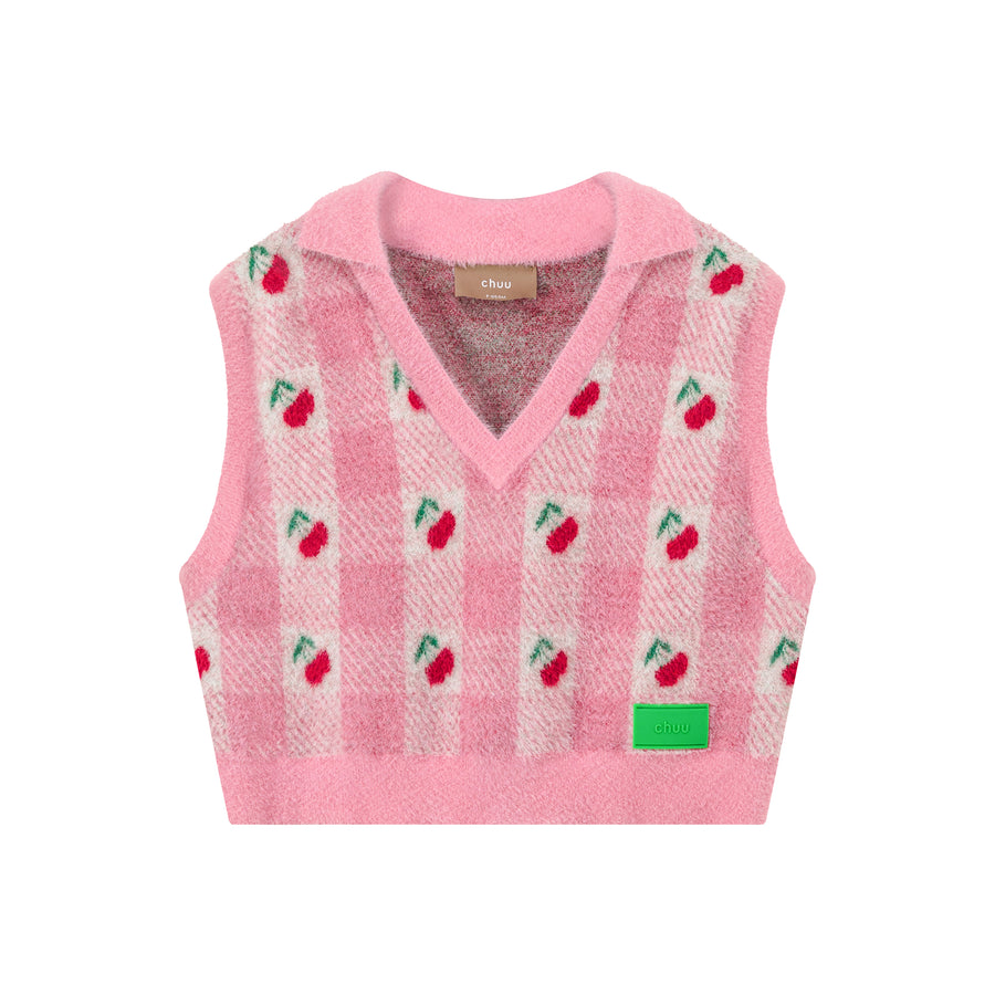 CHUU A Funny Flavor Cherry Sleeveless Vest