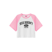 Size Doesnt Matter Raglan Cropped T-Shirt