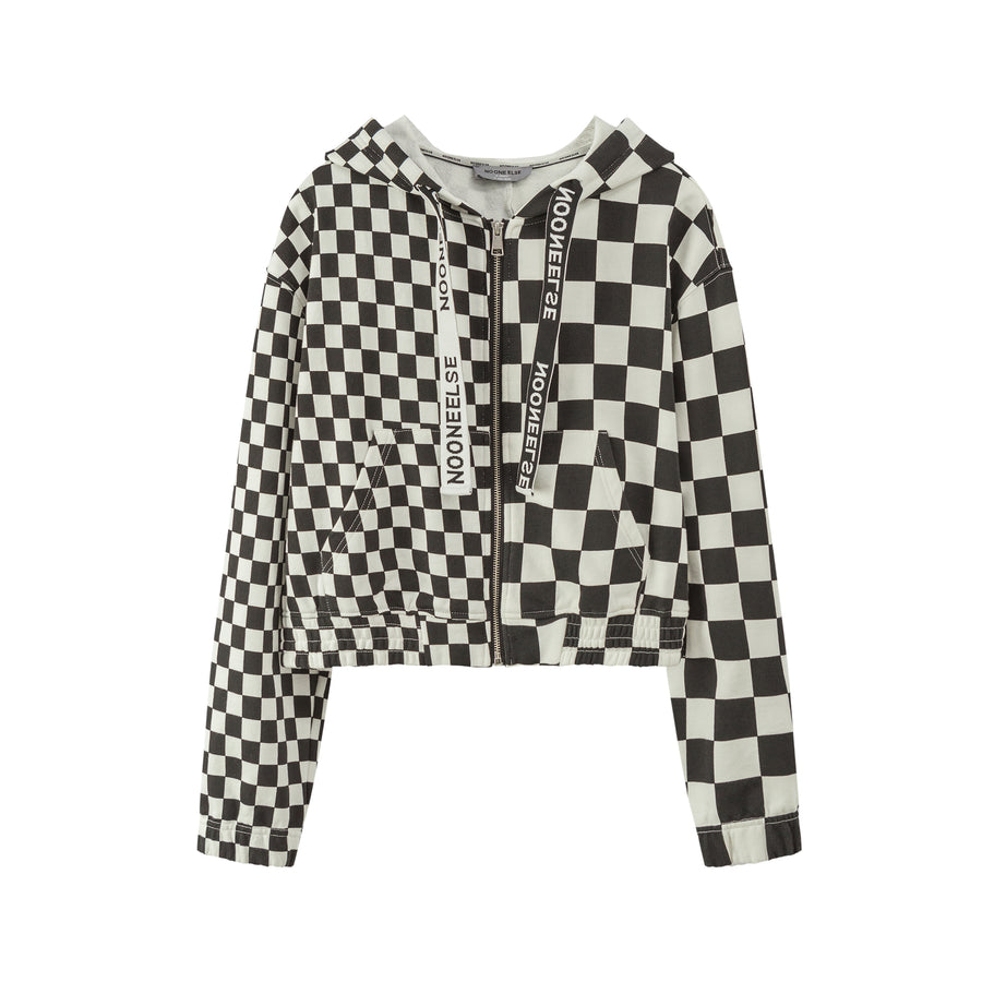 CHUU For Sure You Got This Checkered Jacket