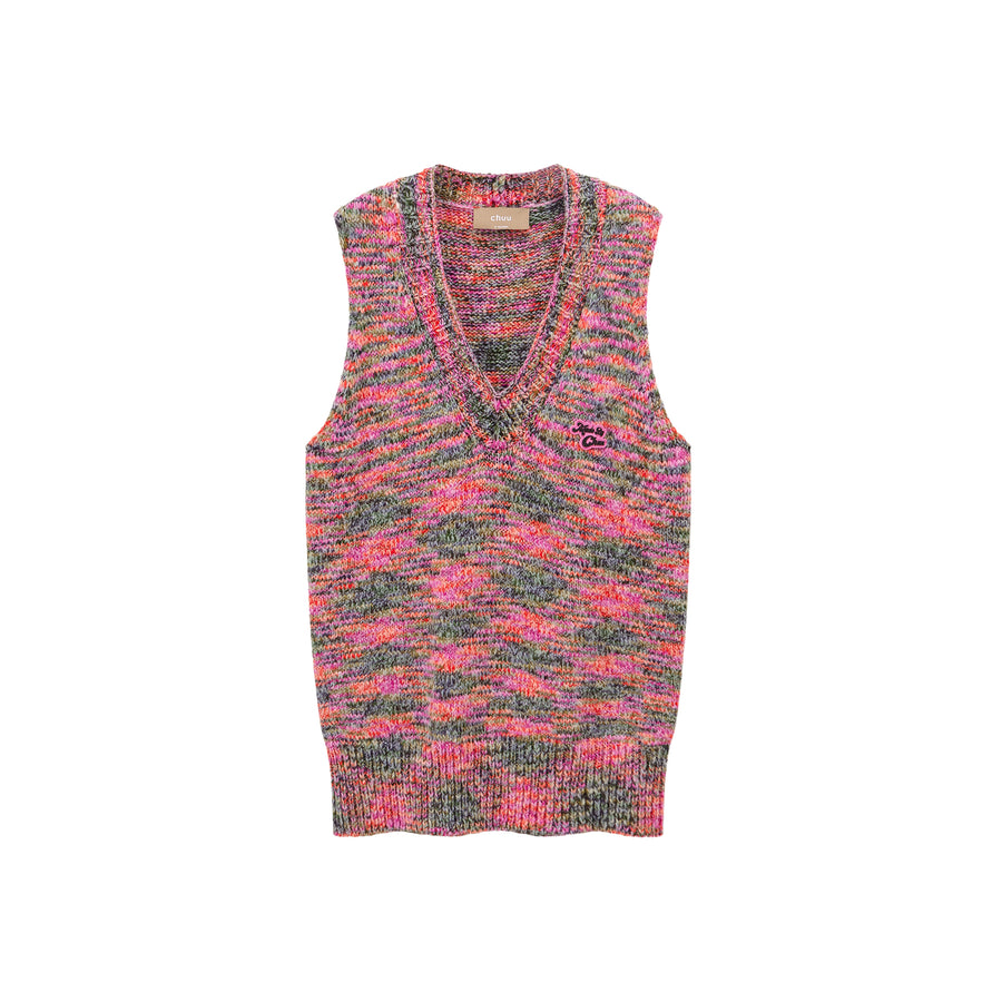 CHUU Your Favorite Gift Big V Neck Vest