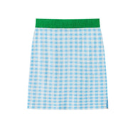 Gingham Knit Mini Skirt