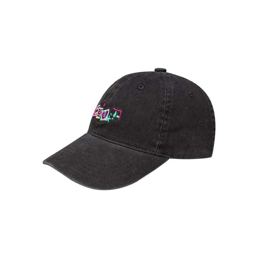 CHUU Colorful Embroidered Denim Ball Cap