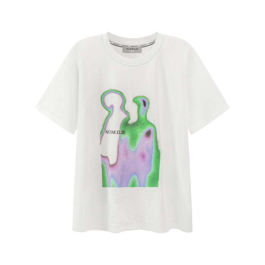 CHUU Outerspace Logo Simple T-Shirt